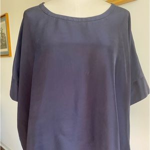 COS 100 % silk navy blue blouse